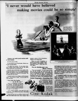 Ciné-Kodak full-page advertisement (Chicago Tribune June 12, 1927).jpg