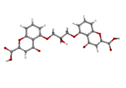 Cromolyn ball-and-stick animation.gif