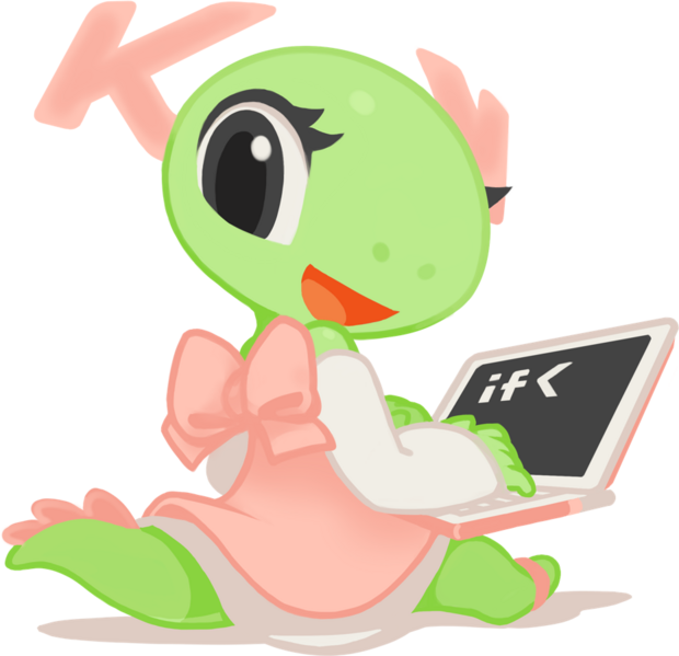 File:KDE Women mascot Katie for KDE development applications.png