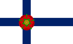 Lancashire Flag Proposal by Michael Faul (Proposal 1).svg