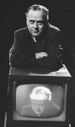 Marshall McLuhan with and on television (cropped).jpg