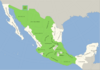 Symphyotrichum potosinum distribution map: Huachuca Mountains in Cochise County, Arizona; Mexican states of Aguascalientes, Chihuahua, Durango, Guanajuato, Guerrero, Hidalgo, Jalisco, México, Michoacan, Oaxaca, Puebla, San Luis Potosí, Sonora, Veracruz, and Zacatecas.