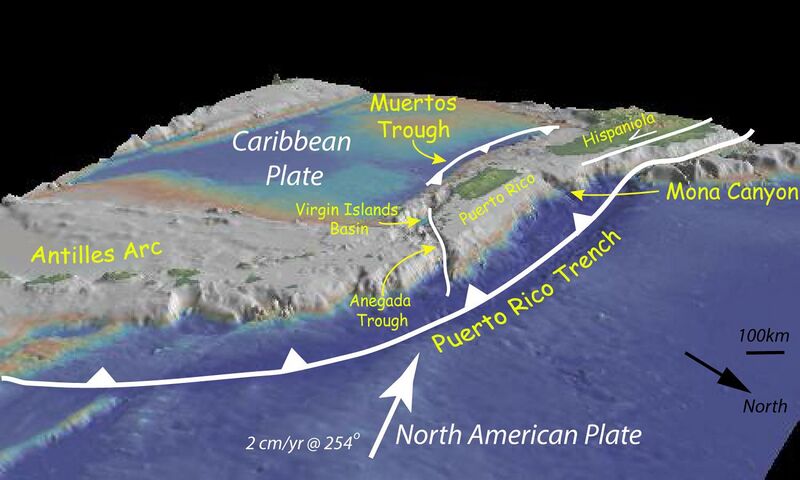 File:Bathymetry of the northeast corner of the Caribbean Plate showing the major faults and plate boundaries.jpg