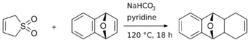 Diels-Alder reaction with sulfolene.svg