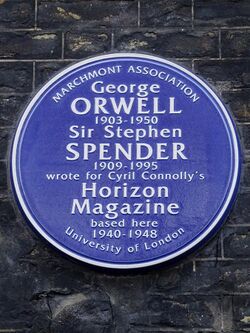 George Orwell and Sir Stephen Spender (Marchmont Association).jpg