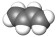 Space-filling model of 1,3-butadiene