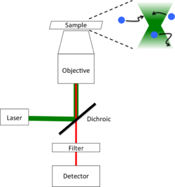 Fluorescence correlation spectroscopy instrument diagram.png