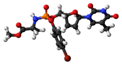 Ball-and-stick model of the stampidine molecule