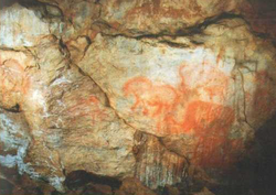 Рисунок лошади, мамонта, носорога. Пещера Шульган-Таш.png