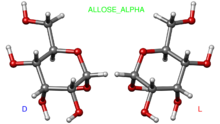 Ball-and-stick model of Alpha-allose (D, L)