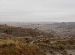 Badlands in the northern portion of Pine Ridge Indian Reservation