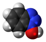 Space-filling model of the hydroxybenzotriazole molecule