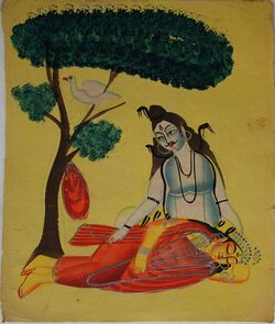 Kalighat Shiva mourns Sati.jpg