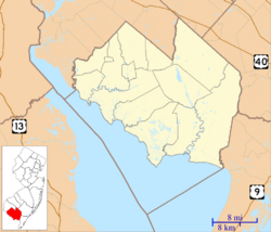 Location map of Cumberland County, New Jersey.svg