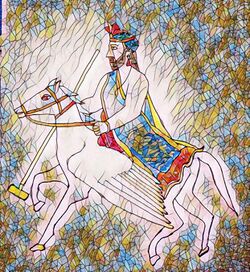 Lord Marjing in a mosaic style by Goutamkumar Oinam.jpg