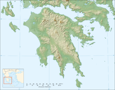Peloponnese relief map-blank.svg