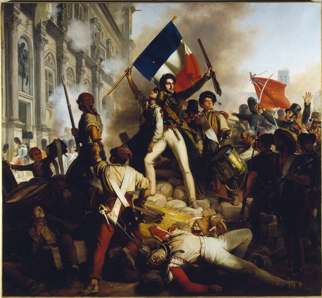 File:Révolution de 1830 - Combat devant l'hôtel de ville - 28.07.1830.jpg