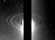 Rings of Neptune taken in occultation from 280,000km