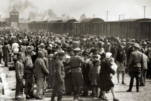 Selection on the ramp at Auschwitz-Birkenau, 1944 (Auschwitz Album) 1a.jpg
