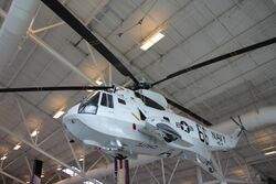 A Sikorsky Sea King painted in Helicopter 66 livery shown at the Evergreen Aviation & Space Museum in 2011