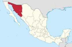 State of Sonora within Mexico