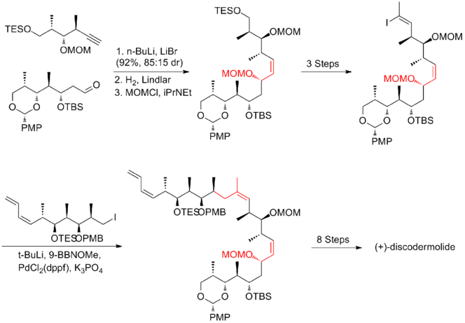 The Marshall synthesis of (+)-discodermolide endgame.png