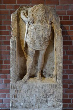 Römerhalle, Bad Kreuznach - Tiberius Iulius Abdes Pantera tombstone.JPG
