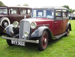 Rover 14 saloon 1577cc manufactured 1935 photographed at Knebworth 2012.jpg