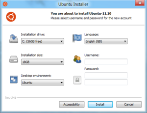 Wubi Installer for Ubuntu 11.10 on Windows Developer Preview