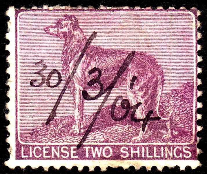 File:1904 Dog licence stamp.jpg