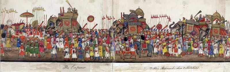File:A panorama in 12 folds showing the procession of the Emperor Bahadur Shah to celebrate the feast of the 'Id., 1843.jpg
