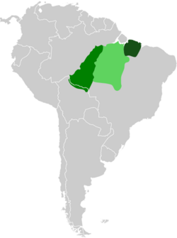 Psophia viridis map.svg