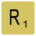 Scrabble tile for "R"