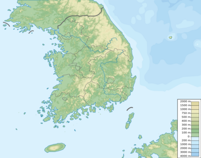 South Korea physical map.svg