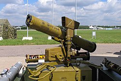 9P135 Fagot missile launcher at Engineering Technologies 2012.jpg