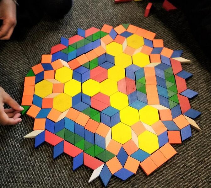 File:A symmetrical pattern block design created by eight year olds.jpg