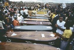 Coffins of the Langa Massacre’s victims.