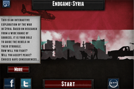 EndGame Syria, Computer Game, Front End Screen.png