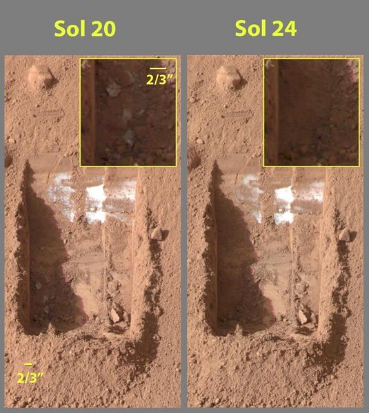 File:Evaporating ice on Mars Phoenix lander image.jpg