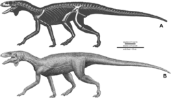 Kwanasaurus skeletal and life restoration.png