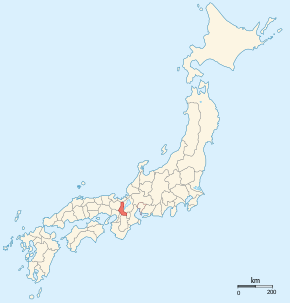 Location of Yamashiro Province in Japan