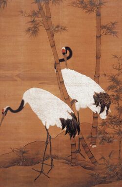 Bian Jingzhao. Bamboo and Cranes. Palace Museum, Beijing.jpg