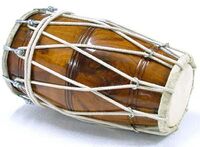 Dholak dhol drum, one of many percussion instruments of South Asia.jpg