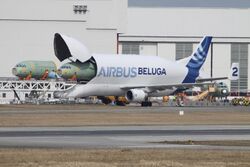 F-GSTB - 2 Airbus A300B4-608ST Beluga Airbus (8634655670).jpg