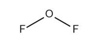 Oxygen difluoride 2D molecule.png
