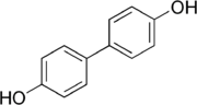 Displayed structure of a 4,4′-biphenol molecule