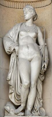 Marble statue of Circe, nude