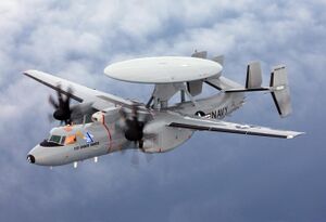 E-2D Advanced Hawkeye aircraft conduct a test flight.jpg