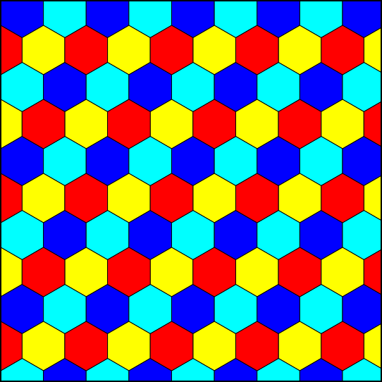 File:Hexagonal tiling 4-colors.svg