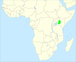 Jackson's spurfowl distribution map.svg